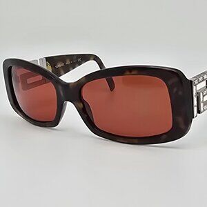 Versace Mod. 4111-B 108/3 Dark Tortoise Rhinestone Frame Brown Lens Sunglasses